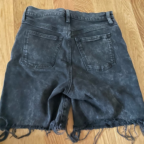 High rise black denim shorts size 4 - Picture 5 of 7